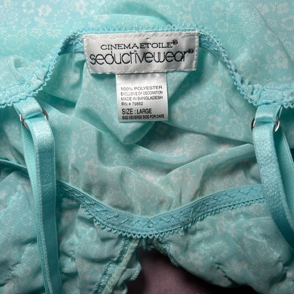 Cinemaetoile baby blue mini slip dress - Picture 3 of 3